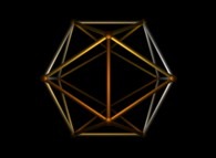 The regular Icosahedron, one of the 5 Platonic Solids 