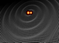 Artistic view of gravitational waves 