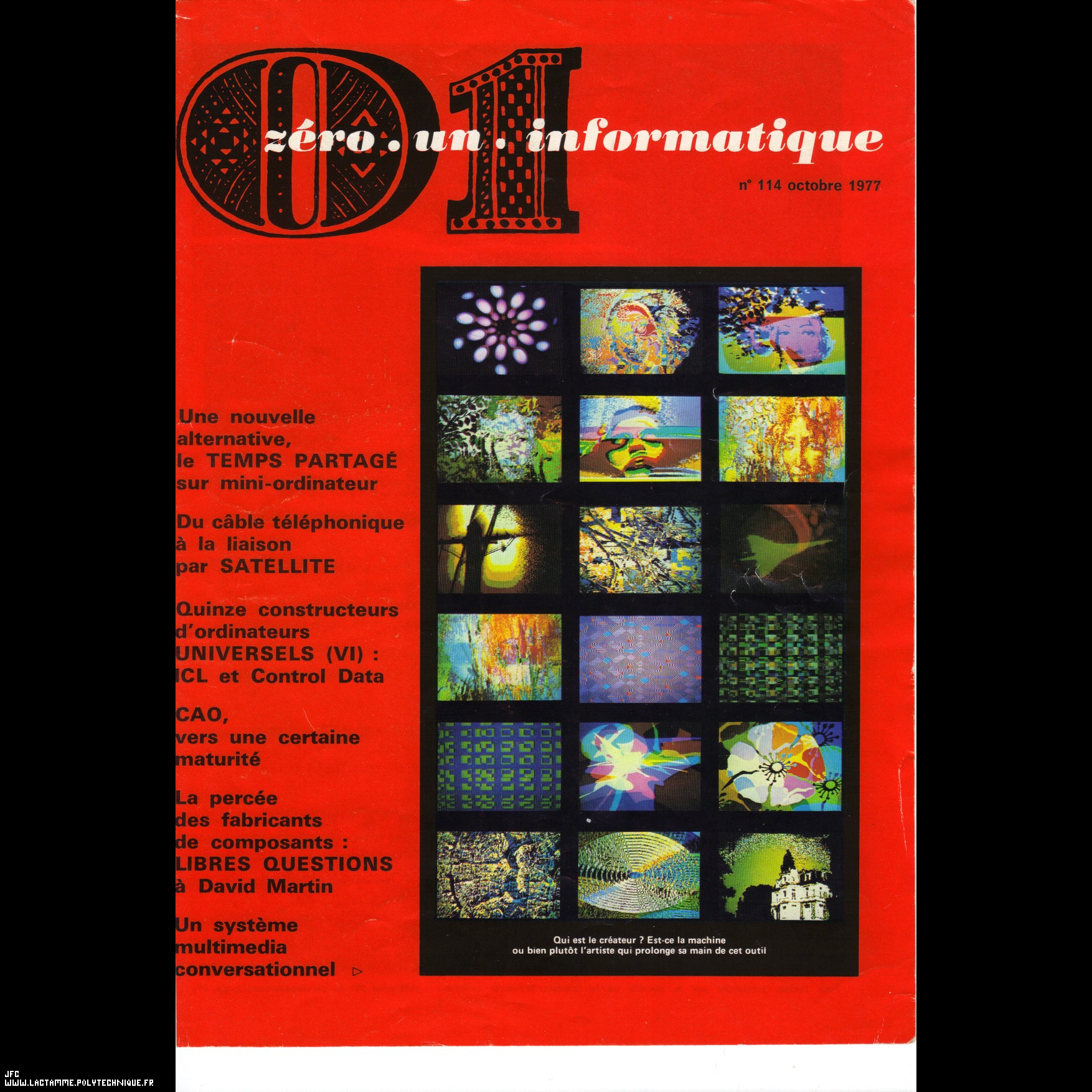 Un Syst&egrave;me Multimedia Conversationnel, z&eacute;ro.un.informatique, 10/1977, cover [Un Syst&egrave;me Multimedia Conversationnel, z&eacute;ro.un.informatique, 10/1977, couverture ]