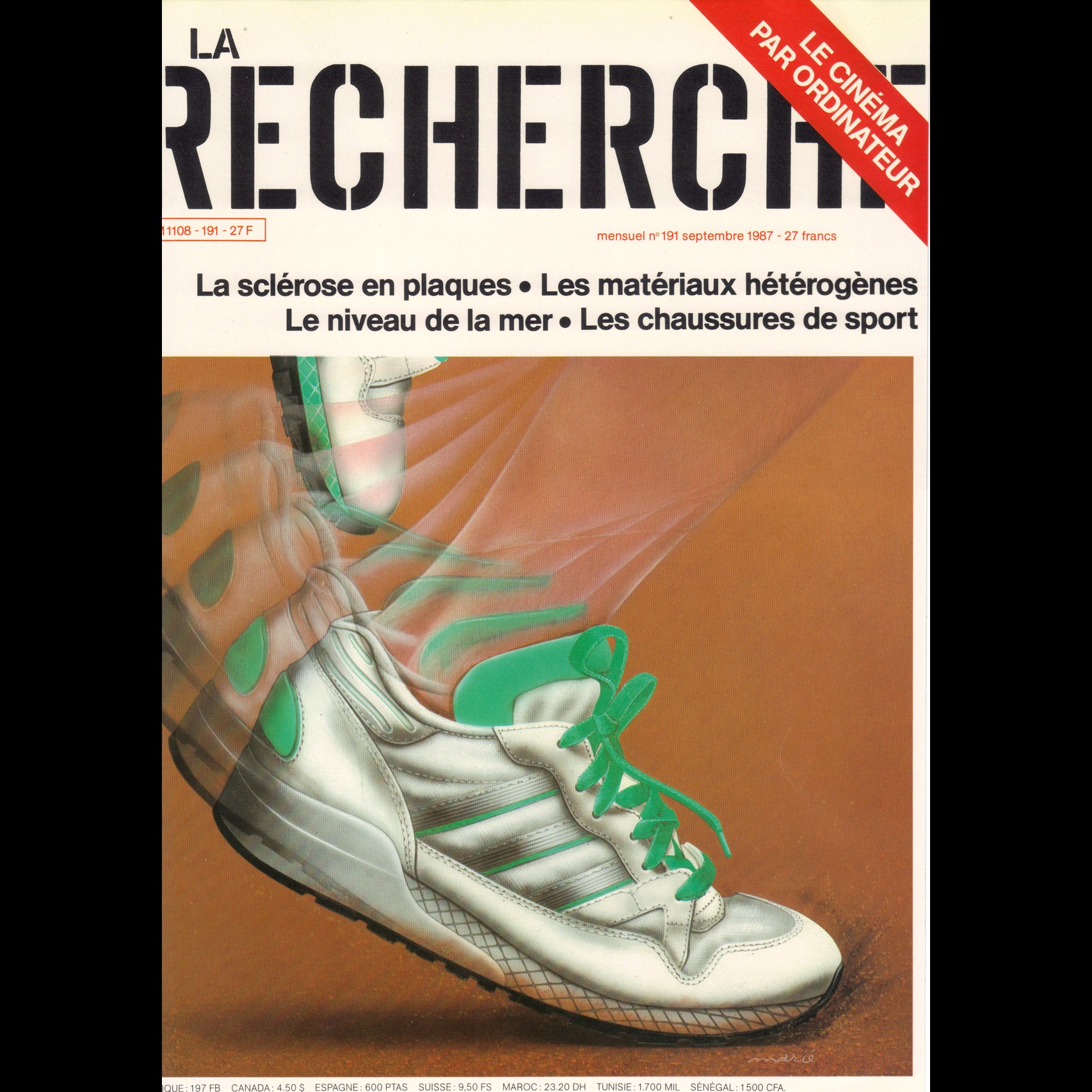 Le cin&eacute;ma assist&eacute; par ordinateur, LA RECHERCHE, 09/1987, cover [Le cin&eacute;ma assist&eacute; par ordinateur, LA RECHERCHE, 09/1987, couverture ]