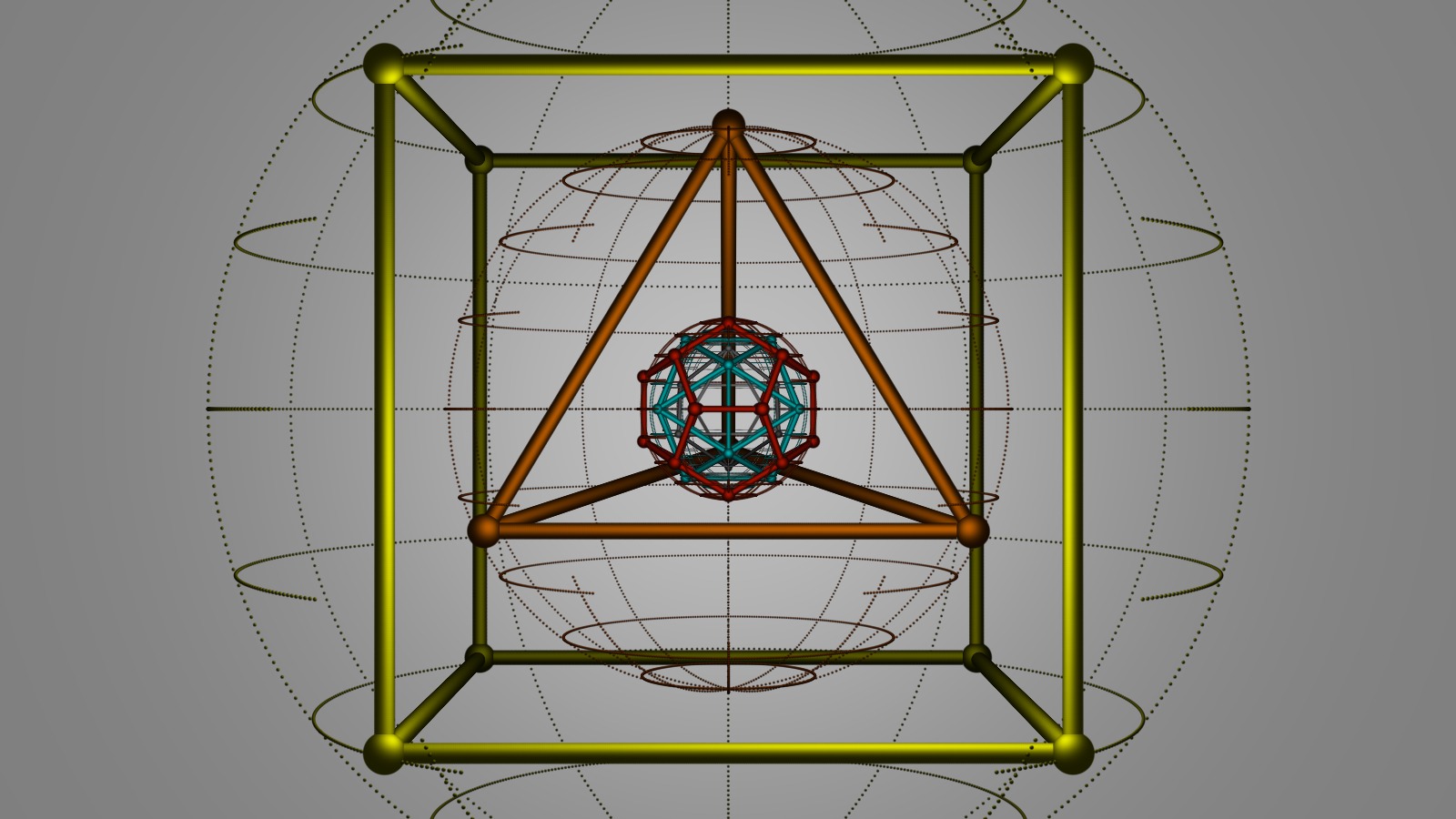 Kepler attempt to associate the six known planets with the five Platonic Solids [La tentative de Kepler d'associer les six plan&egrave;tes alors connues aux cinq solides platoniciens ]