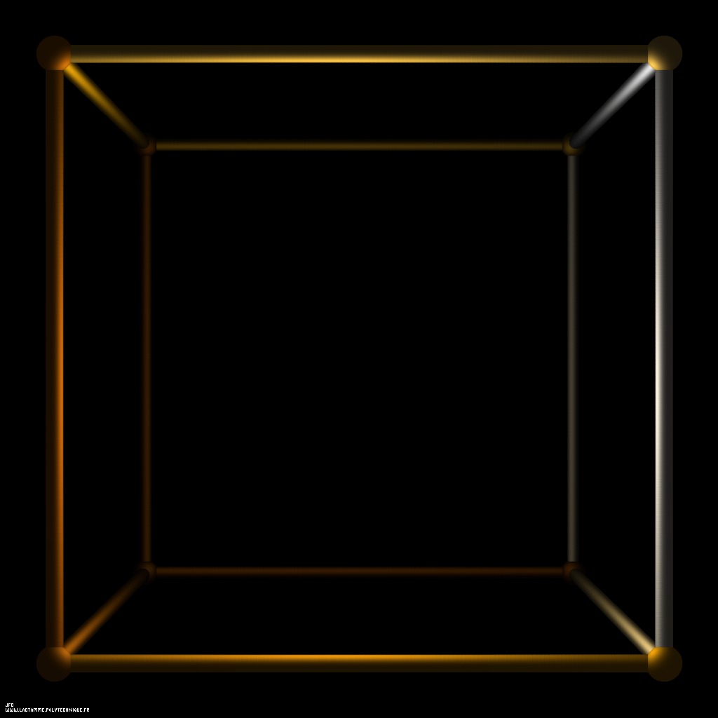 The Cube -or again the Hexaedron-, one of the 5 Platonic Solids [Le cube -ou encore l'hexa&egrave;dre-, l'un des 5 solides platoniciens ]