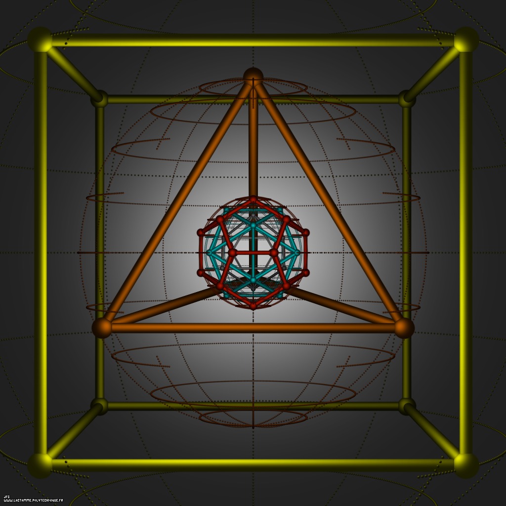 Kepler attempt to associate the six known planets with the five Platonic Solids [La tentative de Kepler d'associer les six plan&egrave;tes alors connues aux cinq solides platoniciens ]