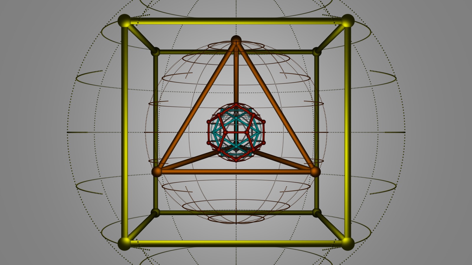 Kepler attempt to associate the six known planets with the five Platonic Solids [La tentative de Kepler d'associer les six plan&egrave;tes alors connues aux cinq solides platoniciens ]