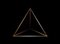 The regular Tetrahedron, one of the 5 Platonic Solids 