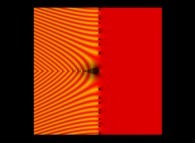 Tridimensional display of the Riemann Zeta function inside [-50.0,+50.0]x[-50.0,+50.0] (bird's-eye view)